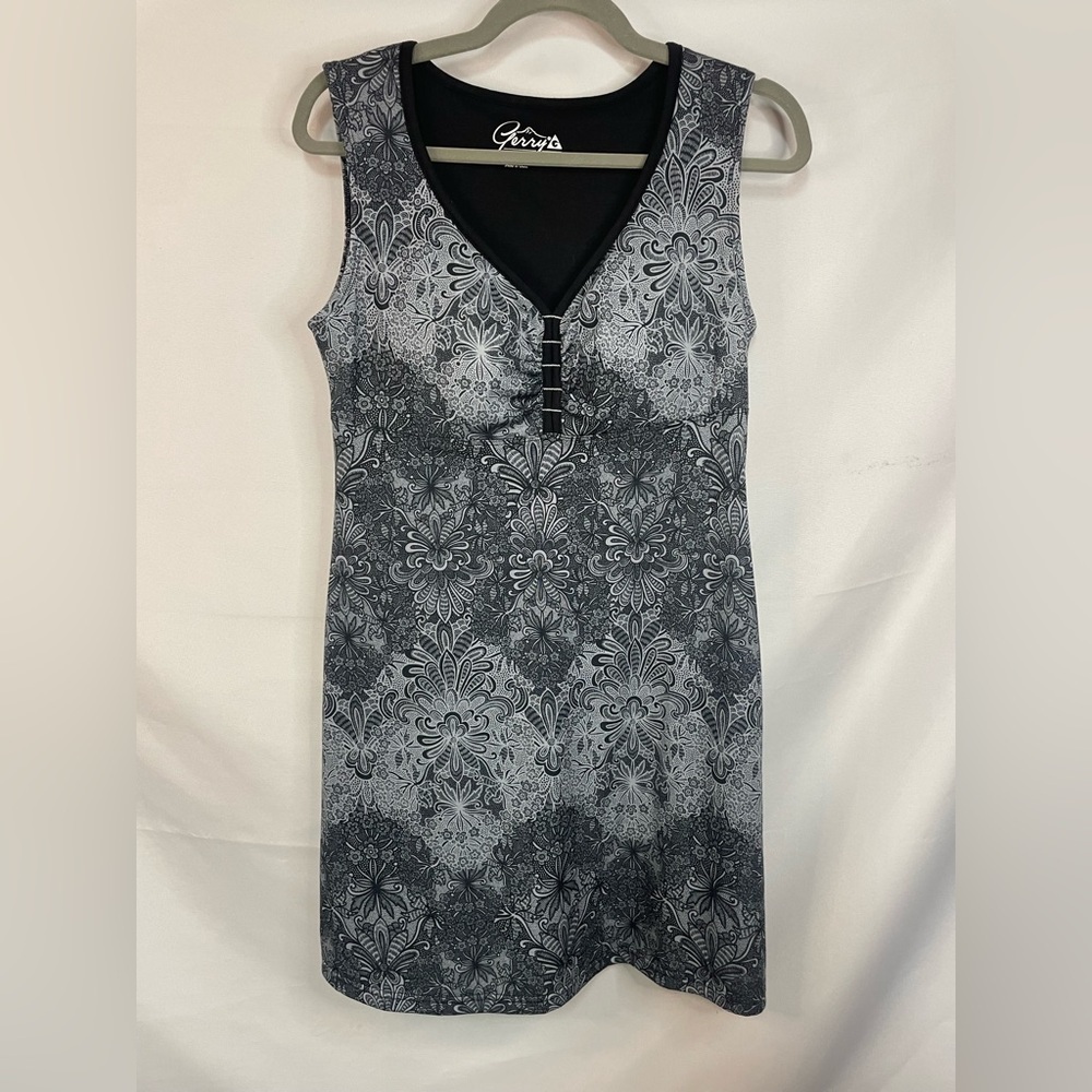 Gerry athletic Gray and Black Sleeveless Dress, with built in bra and pockets.